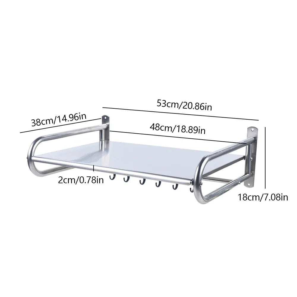 Microwave Oven Rack Stainless Steel Microwave Oven Shelf Wall-Mounted Kitchen Shelf Kitchen Shelves Counter