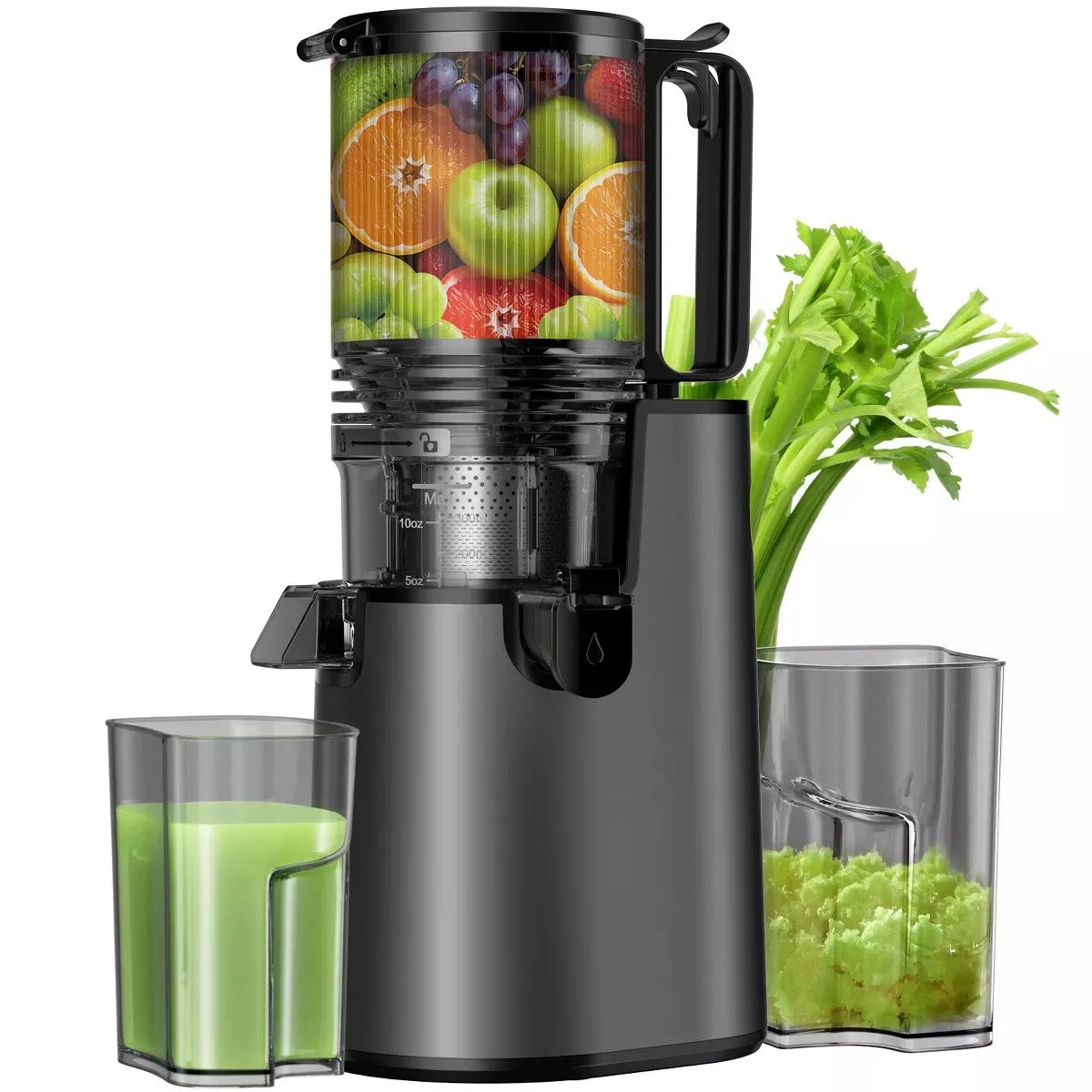 Cold Press Juicer Professional Slow Masticating Cold Press Juicer Kitchen Smoothie Blender Food Mixer Juicer Ice Crusher for Whole Fruits & Vegetables