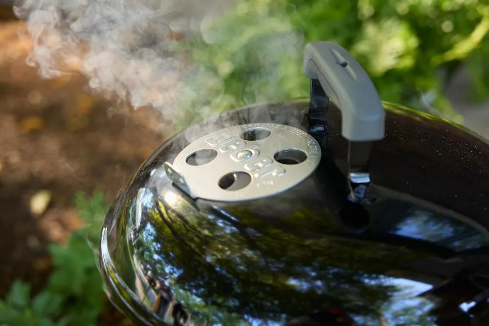 Portable 14" Charcoal Grill – Compact BBQ Kettle with Lid Lock & Porcelain-Enameled Finish for Outdoor Cooking