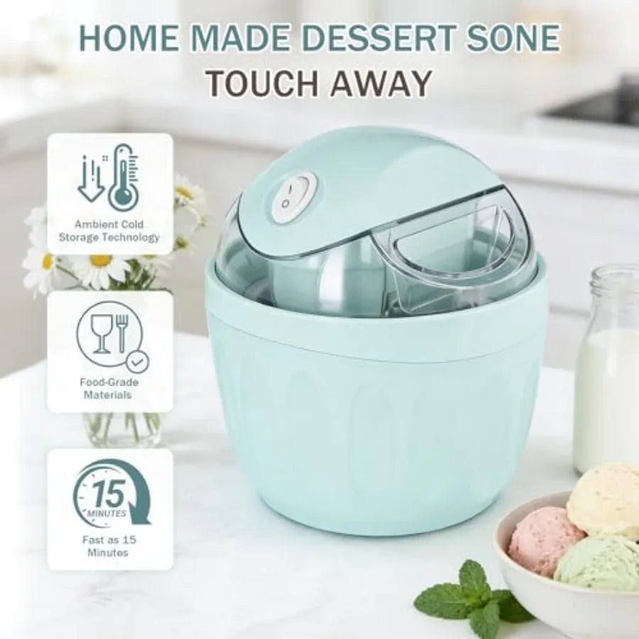 Mini ice Cream Maker, 2026 New DIY Mini Ice Cream Maker, One-Touch Dessert Maker, Single Serving of Gelato, Frozen Yogurt, Comp
