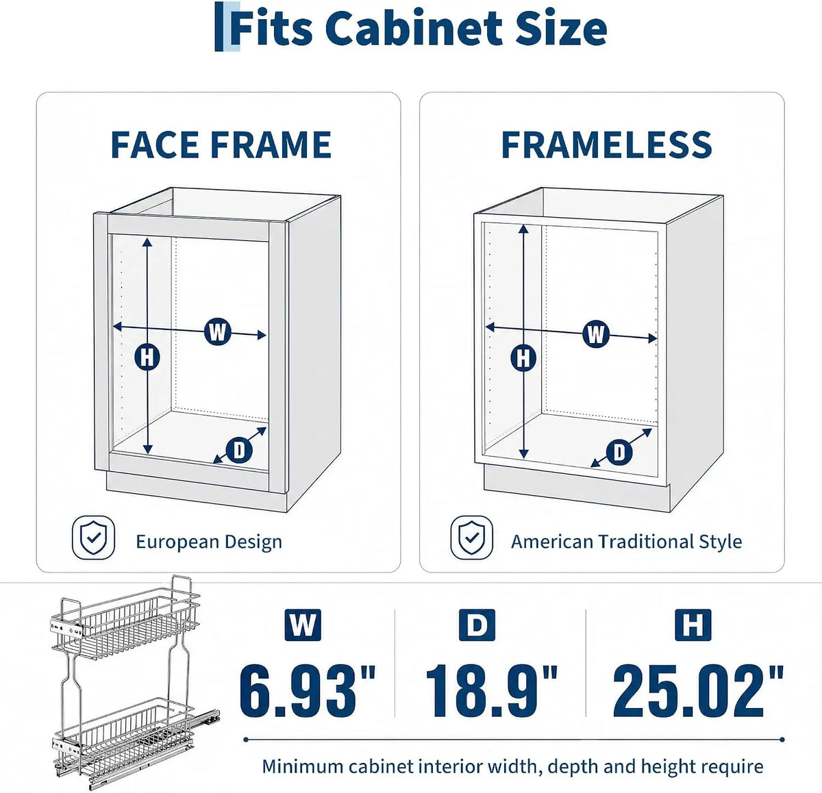 Garvee 2 Tier Pull Out Under Sink Organizer Slide Out Spice Shelves Storage Box Durable Large Capacity Kitchen Bathroom Essential Drawer Organizer