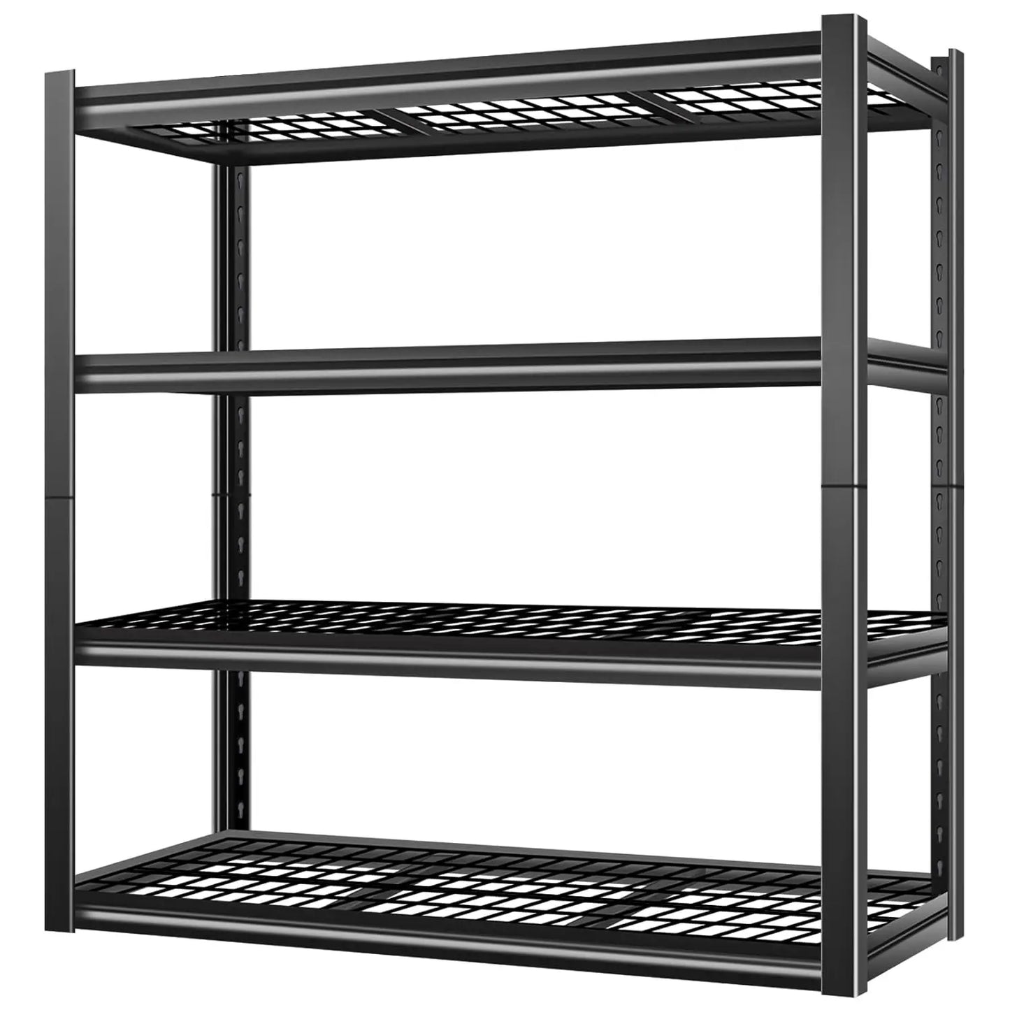 4-Tier Metal Garage Shelves 46x24x72in Adjustable Heavy Duty Steel for Warehouse Workshop Basement, Custom