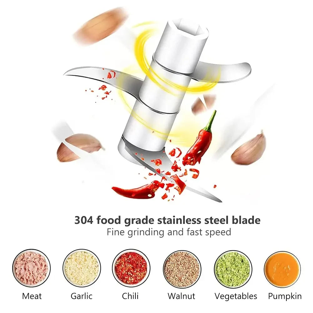 100/250mL Mini Crusher Chopper USB Charging Garlic Mincer  Electric Garlic Chopper Powerful Ginger Garlic Onion Meat Masher