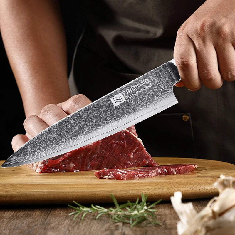 FINDKING New 67 Layers Damascus Steel 8 inch Chef Knife Japanese Knife Environmental Pakka Wood Handle Kitchen Knives