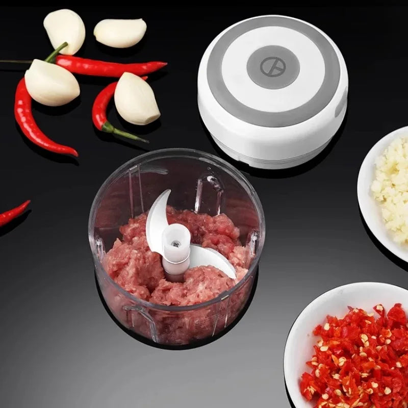 100/250mL Mini Crusher Chopper USB Charging Garlic Mincer  Electric Garlic Chopper Powerful Ginger Garlic Onion Meat Masher