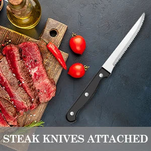 24 pcs flatwar‌ Stainless Steel Tableware Set 24 Pieces 4 Person Cutlery Set with Steak Knives Dinner Fork Spoon  for Home Part