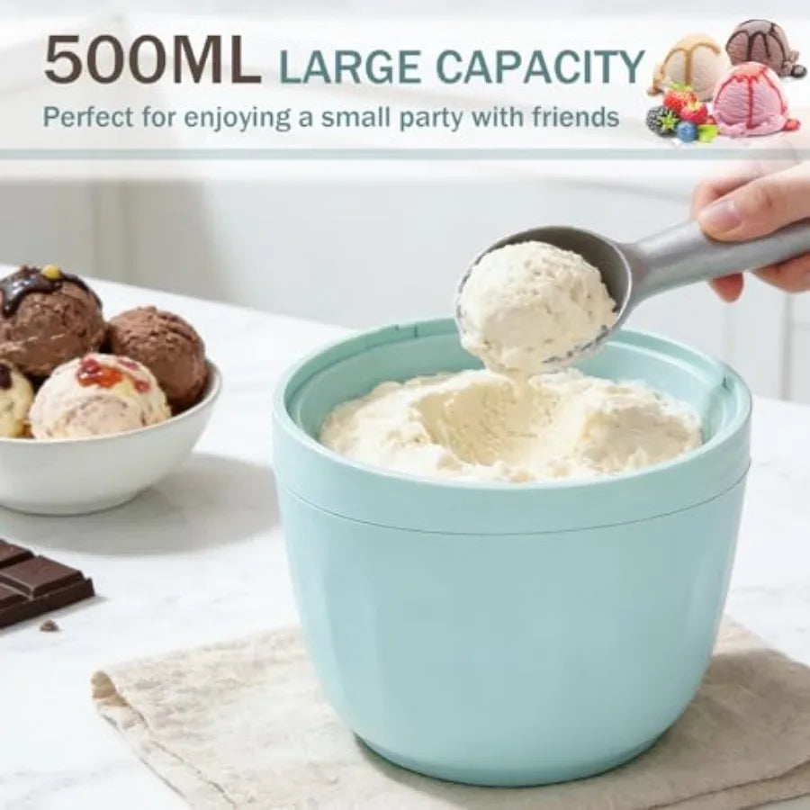 Mini ice Cream Maker, 2026 New DIY Mini Ice Cream Maker, One-Touch Dessert Maker, Single Serving of Gelato, Frozen Yogurt, Comp