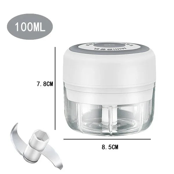 100/250mL Mini Crusher Chopper USB Charging Garlic Mincer  Electric Garlic Chopper Powerful Ginger Garlic Onion Meat Masher
