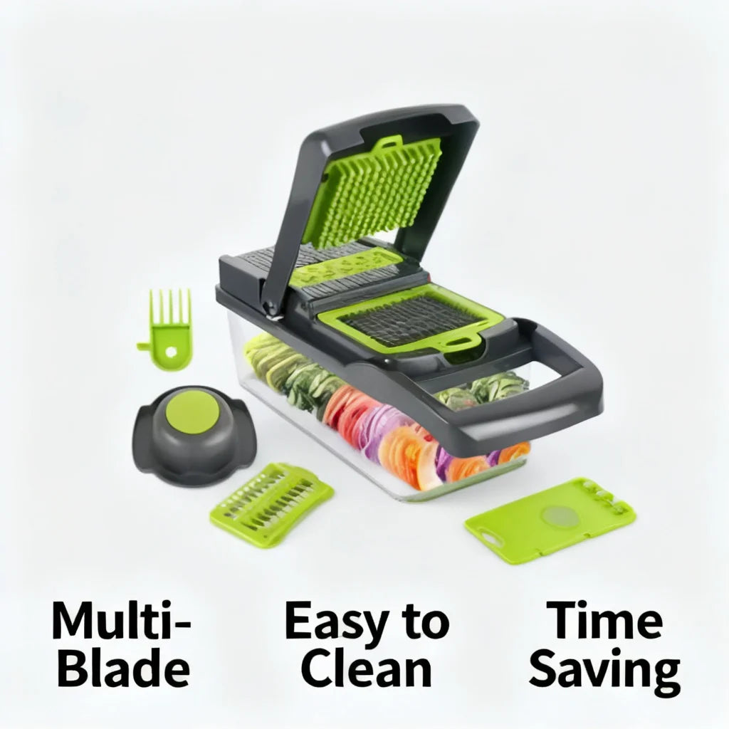 Vegetable Slicer Professional Stainless Steel Vegetable Slicer for Home Kitchen Fruit Onion Chopping 2026