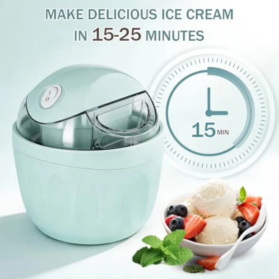 Mini ice Cream Maker, 2026 New DIY Mini Ice Cream Maker, One-Touch Dessert Maker, Single Serving of Gelato, Frozen Yogurt, Comp