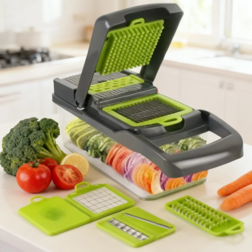 Vegetable Slicer Professional Stainless Steel Vegetable Slicer for Home Kitchen Fruit Onion Chopping 2026