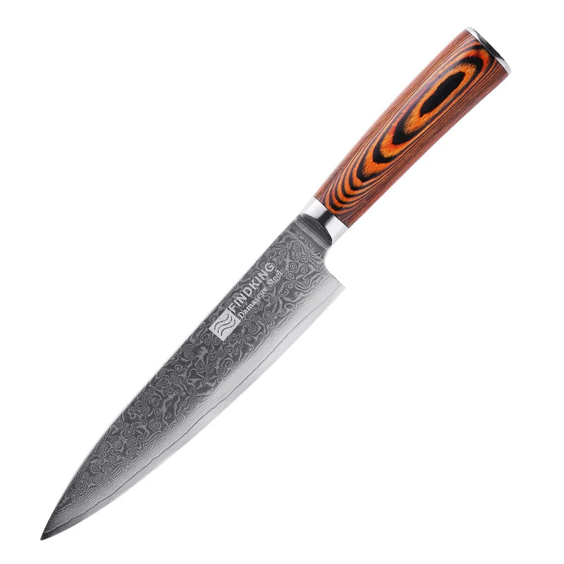 FINDKING New 67 Layers Damascus Steel 8 inch Chef Knife Japanese Knife Environmental Pakka Wood Handle Kitchen Knives