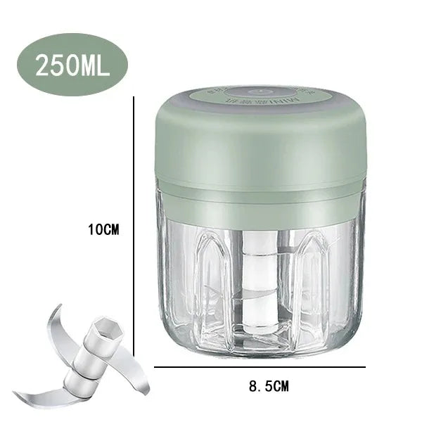 100/250mL Mini Crusher Chopper USB Charging Garlic Mincer  Electric Garlic Chopper Powerful Ginger Garlic Onion Meat Masher