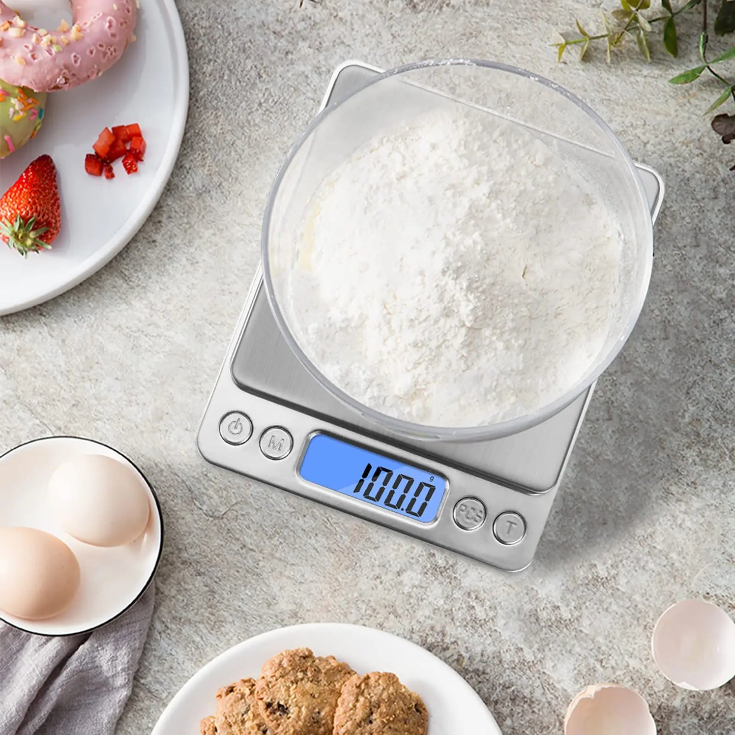 Digital Gram Scale 500g 0.01g Food Scale High Precision Kitchen Scale Multifunctional Stainless Steel Pocket Scale with Back-Lit
