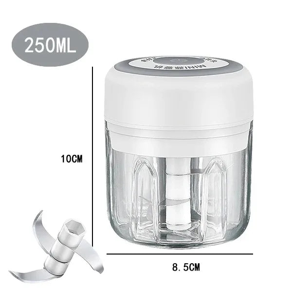 100/250mL Mini Crusher Chopper USB Charging Garlic Mincer  Electric Garlic Chopper Powerful Ginger Garlic Onion Meat Masher